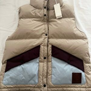 Tory Burch Beige Puffer Vest
